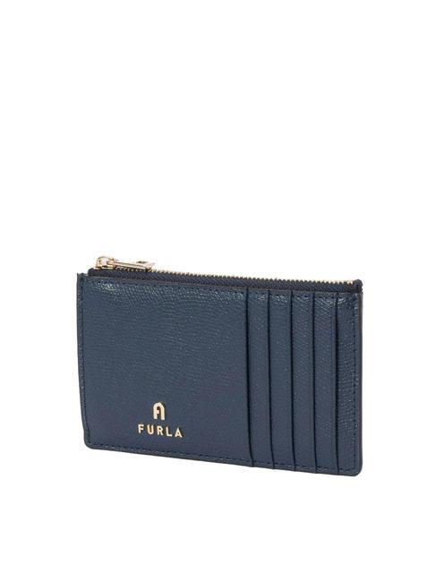 FURLA CAMELIA Flache Brieftasche aus Leder Mittelmeer - Brieftaschen Damen