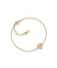 AMEN COCCOLE LUXURY Herz-Charm-Armband mit Zirkonen Rose - Armb&auml;nder - 1