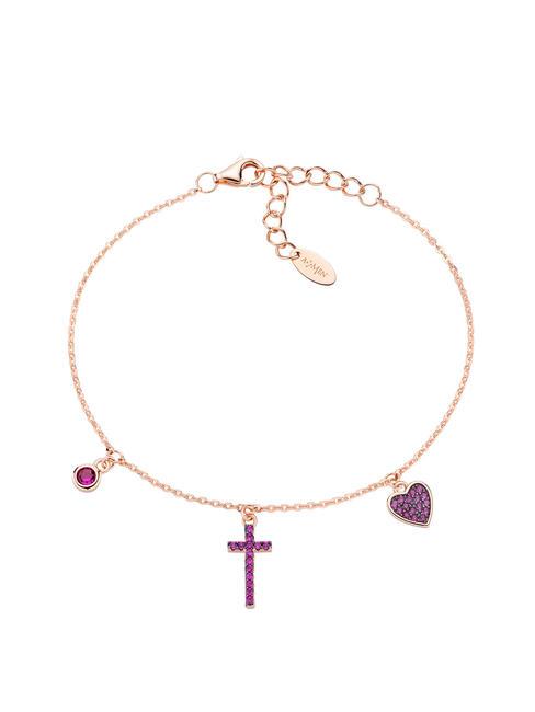 AMEN PREGA E AMA LUXURY Silberarmband mit Zirkonen Rose - Armbänder
