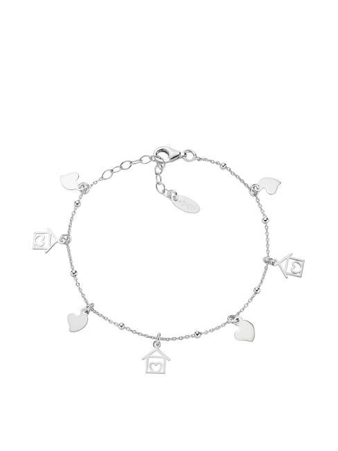 AMEN COCCOLE Armband mit Herz- und Hausanhängern Rhodium - Armbänder