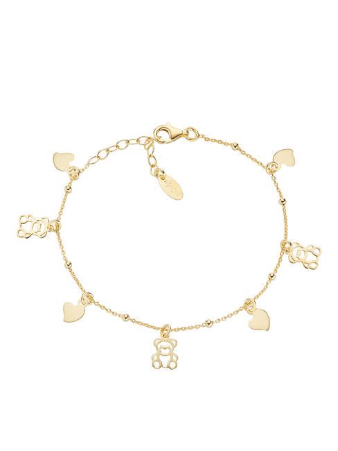 AMEN COCCOLE Armband mit Herz- und Teddybäranhängern Gold - Armbänder