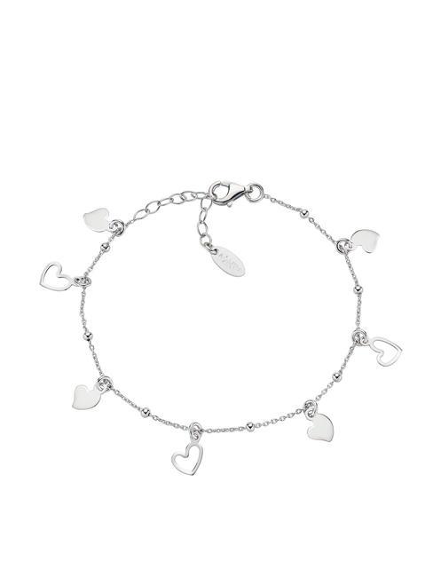 AMEN COCCOLE Silberarmband mit Herzanhängern Rhodium - Armbänder