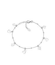 AMEN COCCOLE Silberarmband mit Herzanhängern - Armbänder