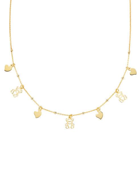 AMEN COCCOLE Halskette mit Herz- und Teddybäranhängern Gold - Halsketten