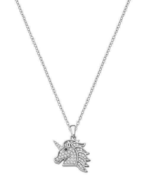 AMEN FORTUNA Silberne Halskette mit Einhorn-Charm Rhodium - Halsketten