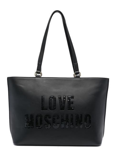 LOVE MOSCHINO SPARKLING Schulter-Shopper-Tasche Schwarz - Damentaschen
