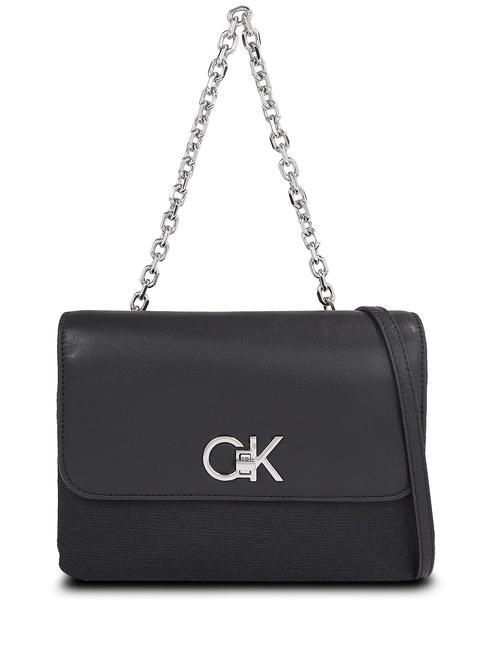 CALVIN KLEIN RE-LOCK  Mini-Handtasche mit Schultergurt schwarz und schwarz - Damentaschen