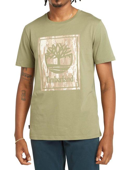 TIMBERLAND STACK LOGO Baumwoll t-shirt kassel erde - Herren-T-Shirts