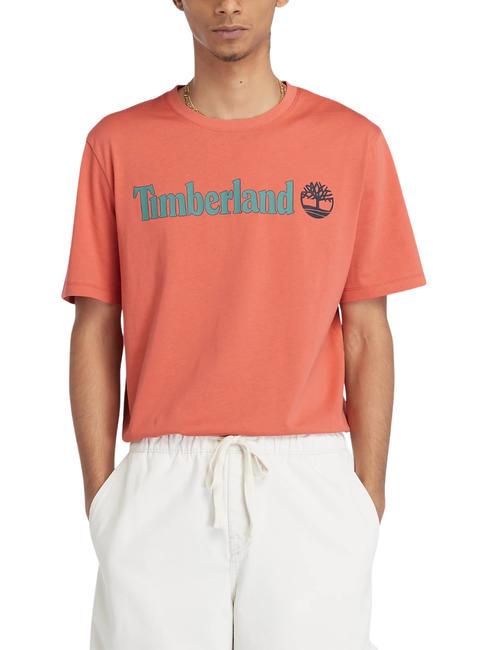 TIMBERLAND KENNEBEC RIVER LINEAR LOGO Baumwoll t-shirt gebrannte Siena-App - Herren-T-Shirts