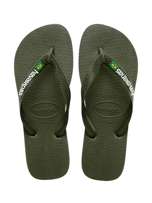 HAVAIANAS BRASIL LOGO Flip-Flops für Herren Grün Grün - Schuhe Unisex