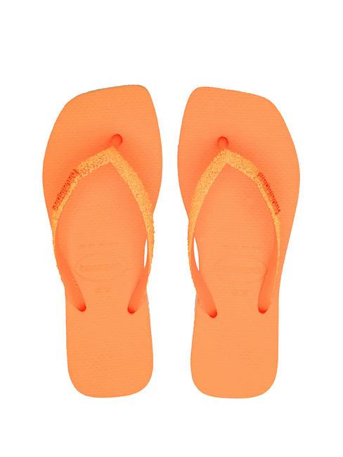 HAVAIANAS SQUARE GLITTER NEON Flip-Flops beige / orange - Damenschuhe
