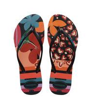 HAVAIANAS SLIM PATCHWORK Flip-Flops beige/schwarz - Damenschuhe - 1