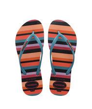 HAVAIANAS SLIM PATCHWORK Flip-Flops beige stroh/blau - Damenschuhe - 1