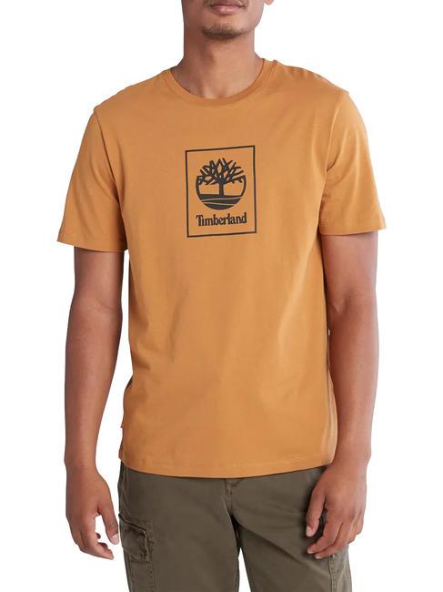 TIMBERLAND STLG SS Baumwoll t-shirt Weizenstiefel/Schwarz - Herren-T-Shirts