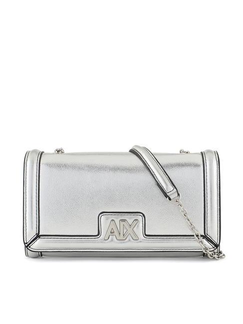 ARMANI EXCHANGE A|X METALLIC Portemonnaie-Clutch mit Schultergurt SILBER - Brieftaschen Damen
