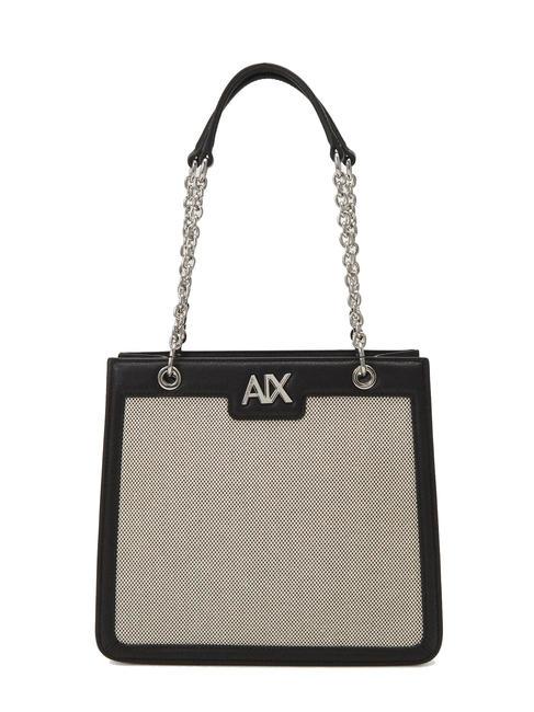 ARMANI EXCHANGE A|X CANVAS Umhängetasche mit Kettengriffen Schwarz/Canvas spn - Damentaschen