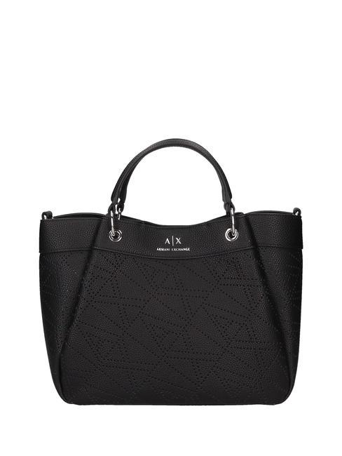 ARMANI EXCHANGE PERFORATED LOGO Handtasche mit Schultergurt Schwarz - Damentaschen