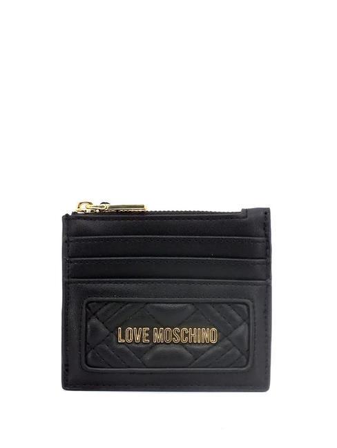 LOVE MOSCHINO QUILTED  Flache Geldbörse Schwarz - Brieftaschen Damen