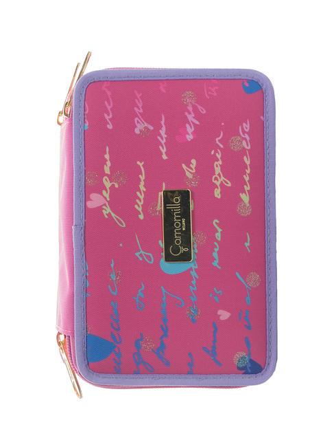 CAMOMILLA DREAMS&FLOWERS Federmäppchen mit 3 Reißverschlüssen und Schulset RHODAMINROT - Etuis und Zubehör