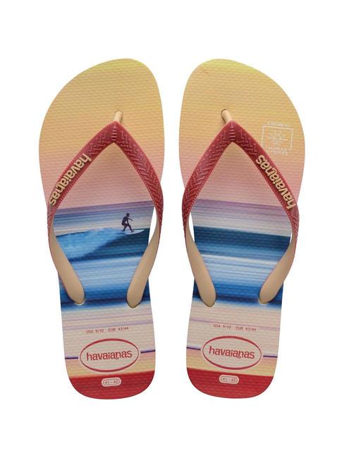 HAVAIANAS TOP SURF SESSIONS Gummi-Flip-Flops Beige - Herrenschuhe