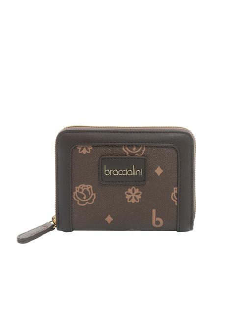BRACCIALINI MONOGRAM Kleine Geldbörse mit umlaufendem Reißverschluss braun - Brieftaschen Damen