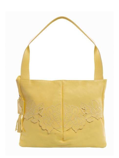 BRACCIALINI SOFIA Umhängetasche aus Leder Gelb - Damentaschen