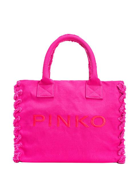 PINKO BEACH Einkaufstasche aus recyceltem Canvas ch-Antikgold Rote Bete - Damentaschen