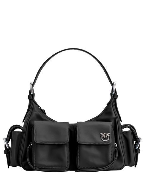 PINKO CARGO Umhängetasche mit Taschen schwarze Limousine-glänzendes Nickel - Damentaschen