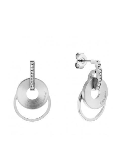 CALVIN KLEIN SCULPTURAL Ohrringe mit Kreisen und Zirkonen Stahl - Ohrringe