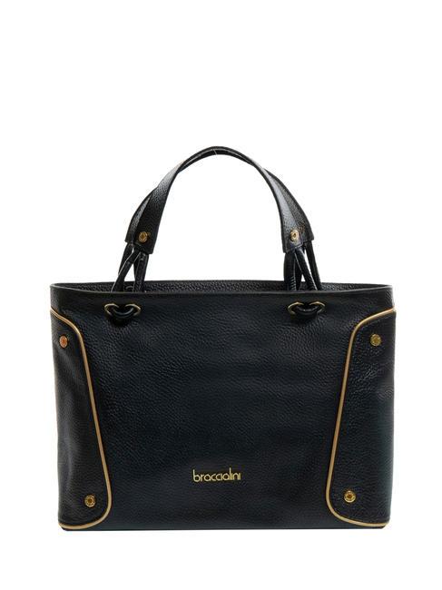 BRACCIALINI NAOMI Handtasche aus Leder Schwarz - Damentaschen