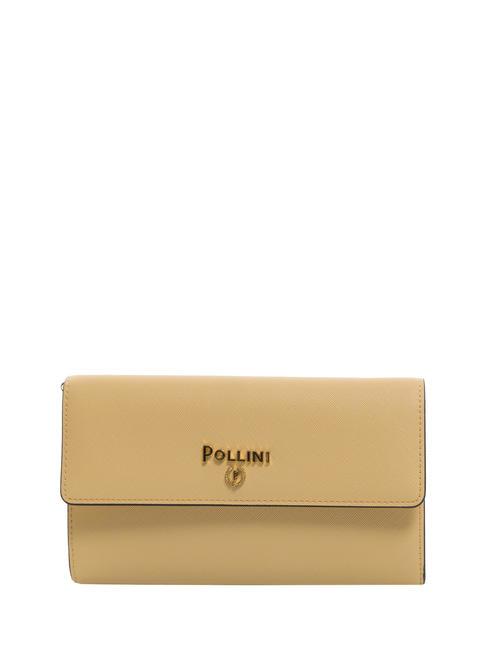 POLLINI CHAIN  Geldbörse / Clutch mit Schultergurt Beige - Brieftaschen Damen