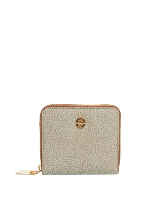 BORBONESE VITE COATED Mittelgroße Geldbörse mit umlaufendem Reißverschluss Sand/Terrakotta - Brieftaschen Damen