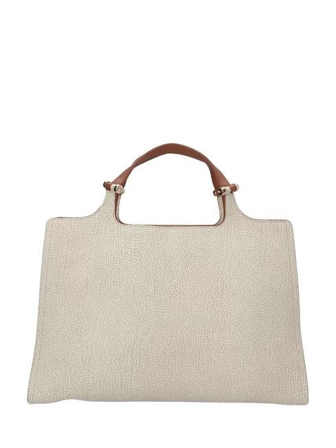 BORBONESE BOLT COATED Handtasche mit Schultergurt Sand/Terrakotta - Damentaschen
