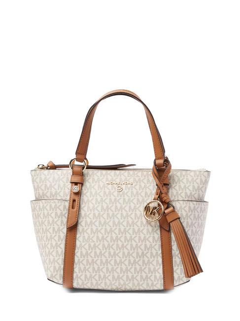 MICHEAL KORS SULLIVAN Handtasche mit Schultergurt Vanille/Acrn - Damentaschen