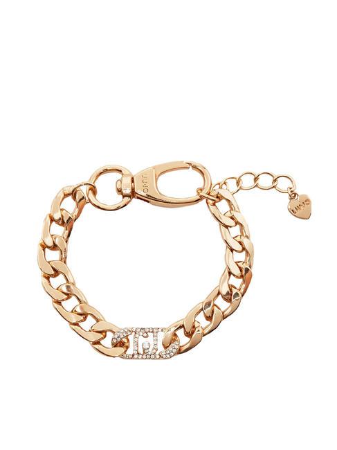 LIUJO CHAIN CRYSTAL LOGO Armband goldene Rose - Armbänder