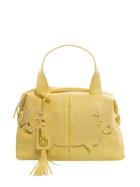 BRACCIALINI SOFIA Kofferraumtasche aus Leder Gelb - Damentaschen