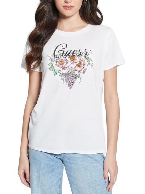 GUESS GRAPE WINE T-Shirt mit Aufdruck purweiß - T-Shirts und Tops für Damen