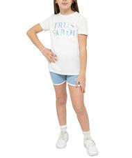 TRUSSARDI LIMEO Set aus Baumwoll-T-Shirt und Bermuda-Shorts weiß/azurblau - Trainingsanzüge für Kinder - 1