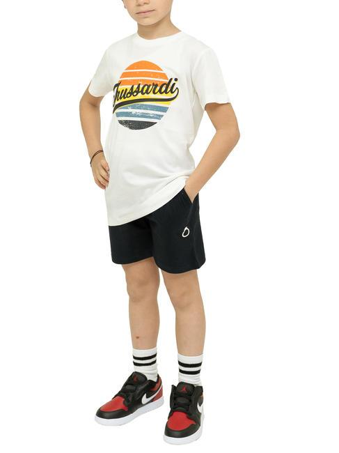 TRUSSARDI TOMASI Set aus Baumwoll-T-Shirt und Bermuda-Shorts nicht-gerade weiss - Trainingsanzüge für Kinder