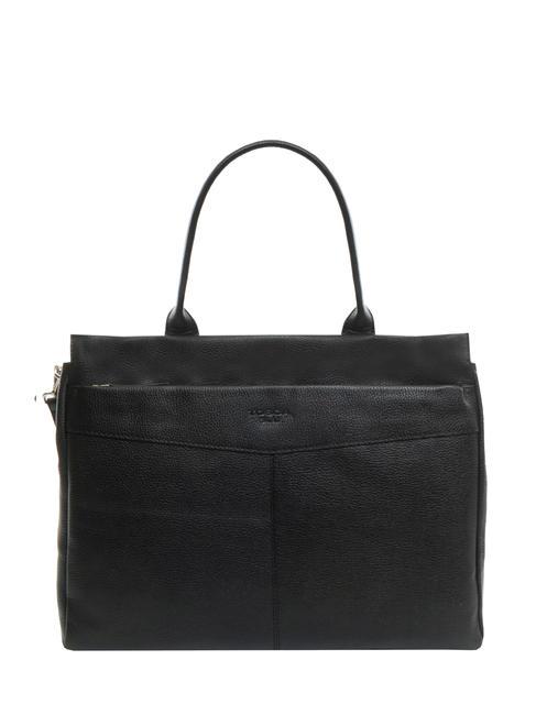 TOSCA BLU MAGNOLIA Lederhandtasche mit Schultergurt Schwarz - Damentaschen