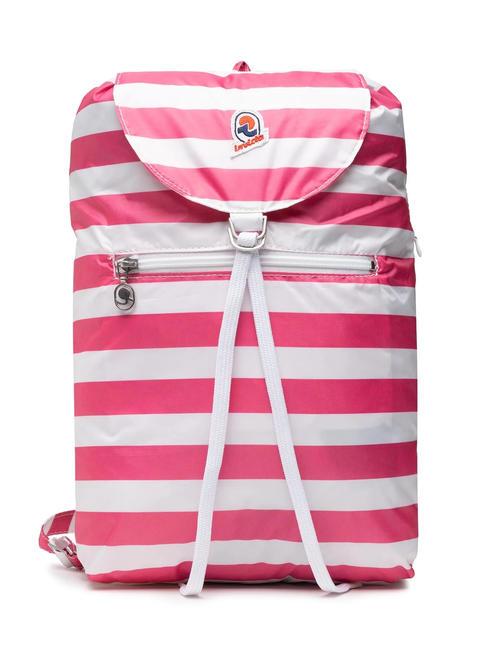 INVICTA MINISAC VINTAGE Faltbarer Rucksack rosa weiß - Rucksäcke für Schule &amp; Freizeit