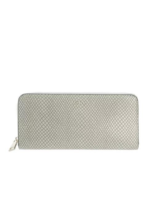 FURLA BABYLON Große Lederbrieftasche mit umlaufendem Reißverschluss Marmor - Brieftaschen Damen