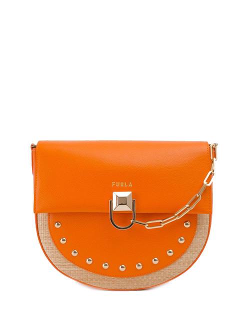 FURLA MISS MIMI Kleine Umhängetasche Wüste + Mandarine - Damentaschen
