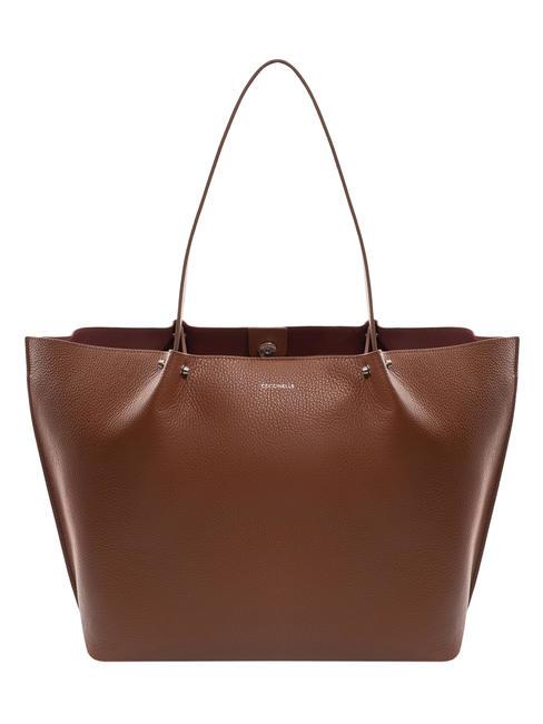 COCCINELLE IVORY Maxi-Einkaufstasche aus genarbtem Leder BRULE - Damentaschen