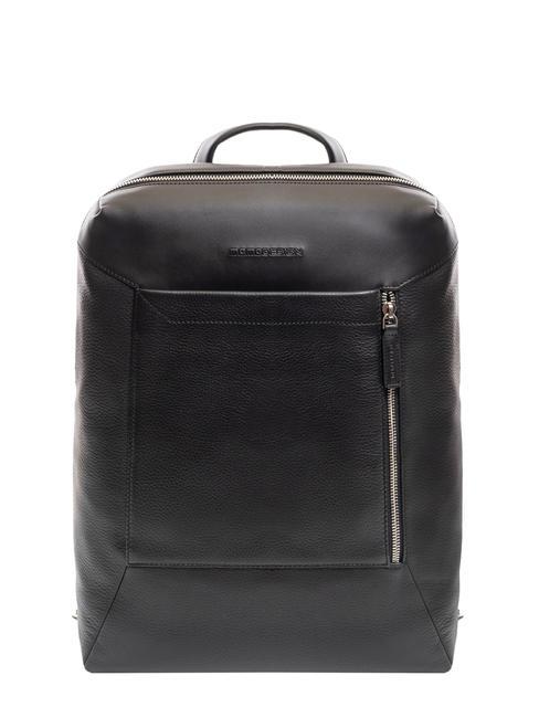 MOMO DESIGN SQUARED Lederrucksack für 15-Zoll-Laptop Schwarz - PC-Rucksäcke