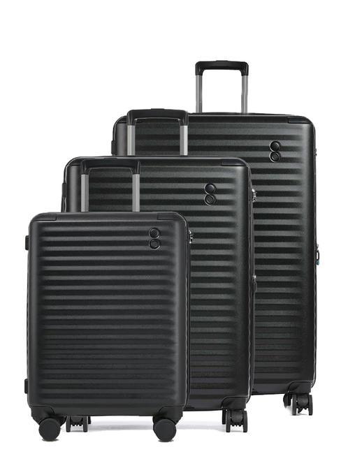 ECHOLAC CELESTRA BLX Set mit 3 Trolleys: Kabine, mittel und groß, erweiterbar Schwarz - Trolleyset