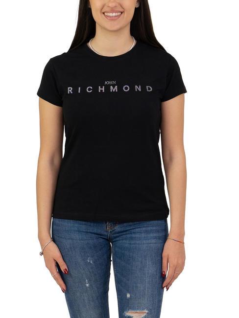 JOHN RICHMOND MARTIS Baumwoll t-shirt schwarz/schwarz - T-Shirts und Tops für Damen