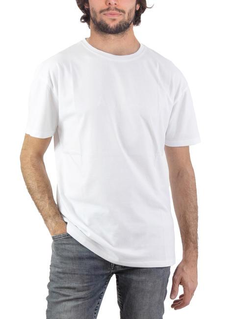 ASPESI BASIC FLOCK Baumwoll-T-Shirt mit Logo Weiß - Herren-T-Shirts
