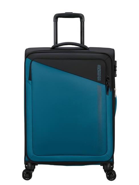 AMERICAN TOURISTER DARING DASH Mittelgroßer erweiterbarer Trolley Schwarz Blau - Halbharte Trolleys