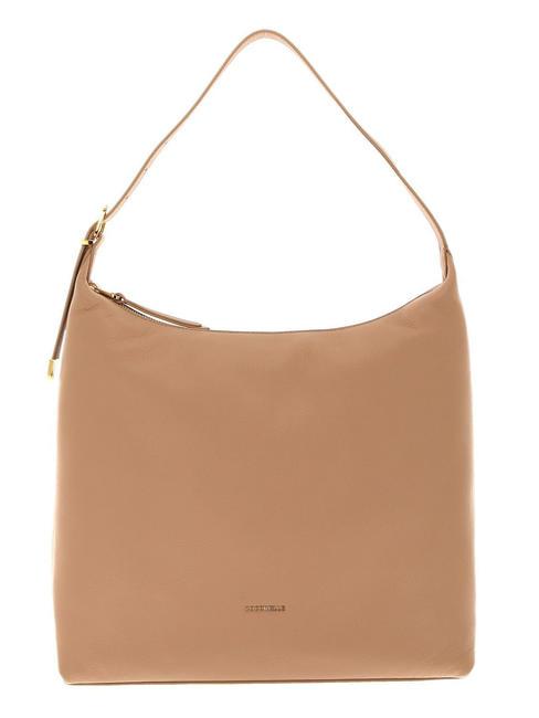 COCCINELLE GLEEN Hobo-Tasche aus genarbtem Leder getoastet - Damentaschen